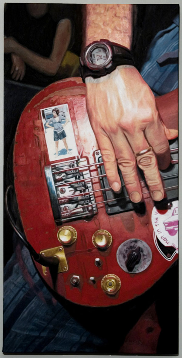 'on bass, watt' painted by mark rutledge