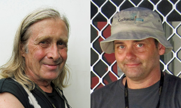 steve mackay (left) + eric fischer (right) in adelaide on january 4, 2011