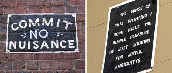 seen in two different alleys in melbourne
