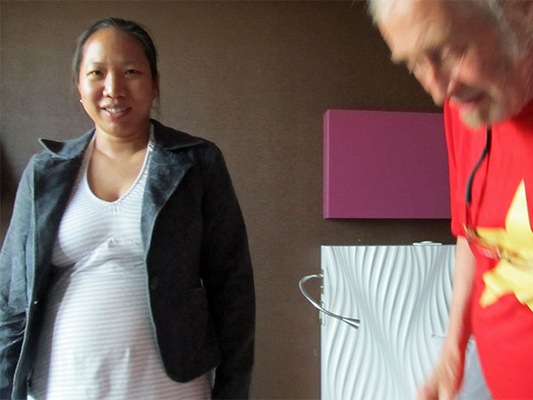 mrs peak (7 1/2 months pregnant) and steve mackay in horburg-wihr, france on august 7, 2012