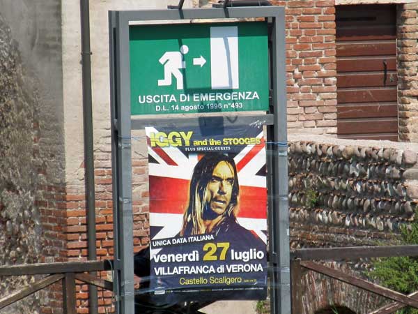 stooges gig poster in villafranca di verona, italy on july 27, 2012