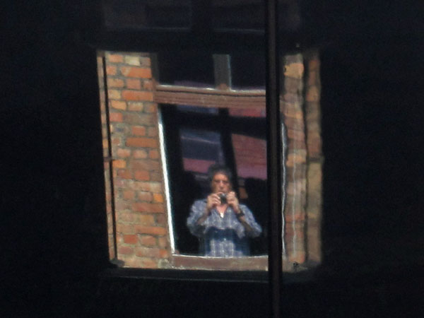 watt at auschwitz-birkenau (reflection in barracks' window) on august 5, 2012