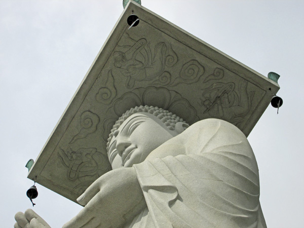 buddha at bongeunsa temple in seoul, korea on august 17, 2013