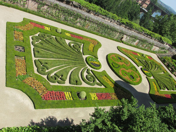 garden at palais de la berbie in albi, france - july 7, 2013