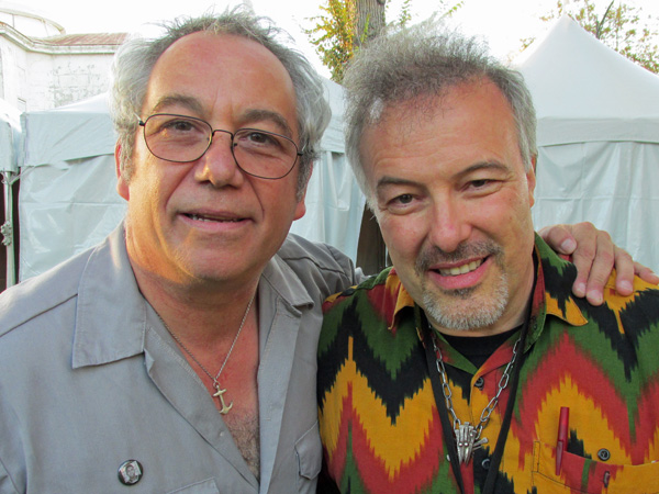 mike watt + jello biafra (l to r) in san jose, ca on september 28, 2013 - photo by james williamson