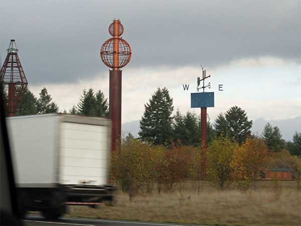 roadside art on the I-5 south in washington state on october 28, 2015