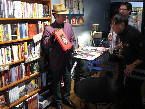 tav falco at the 'octopus literary salon' in oakland, ca on november 2, 2015