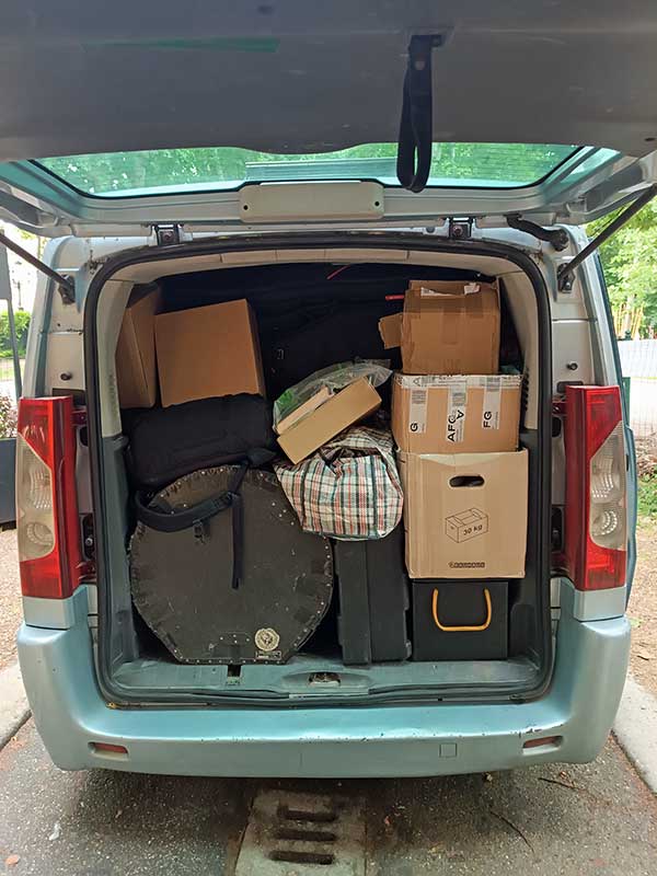 paolo mongardi's photo of his boat packed w/our stuff for tour