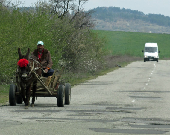 on the way to bucharest, romania from plovdiv, bulgaria on march 27, 2014