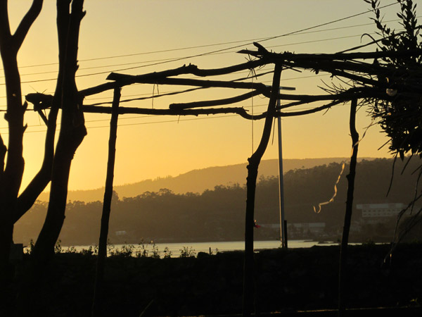 sunset at liceo mutante in ponteverde, spain on march 5, 2014