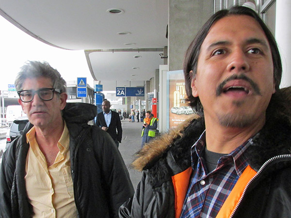tom watson + raul morales (l to r) at de gaulle airport on feb 19, 2014