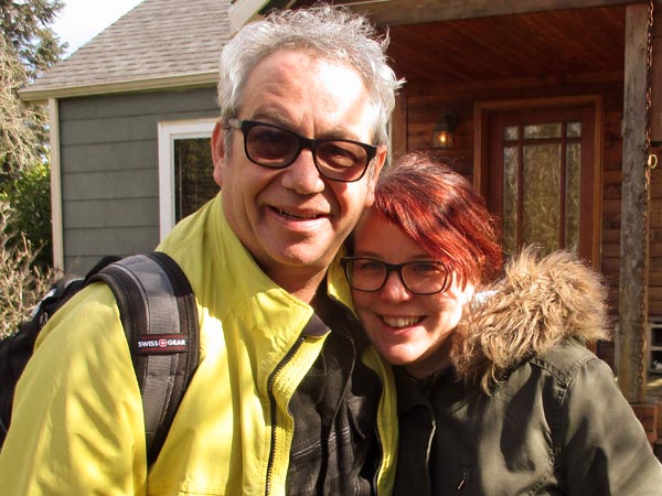 mike watt and tobi vail in front of her pad in olympia, wa on february 28, 2017. photo by raul morales