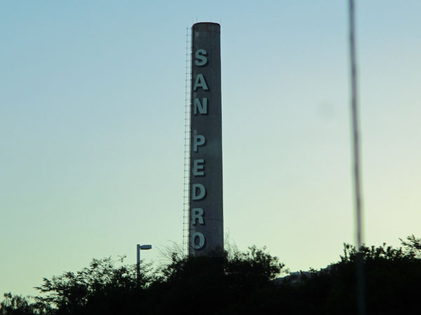 old incinerator chimney in san  pedro, ca on march 5, 2017