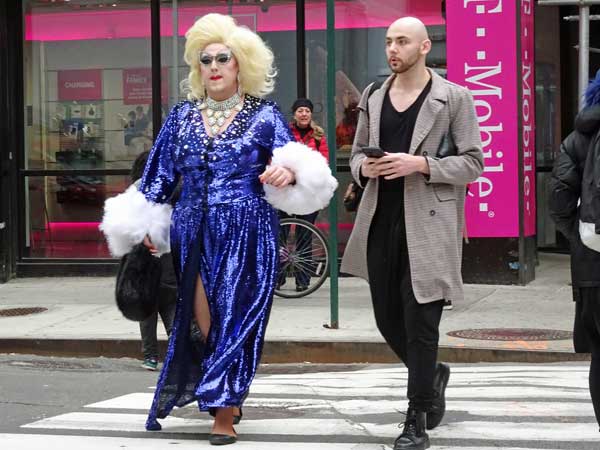 just a few moments later, same intersection in manhattan on march 29, 2019