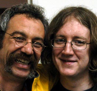 shot of watt and kevin shields in 2004